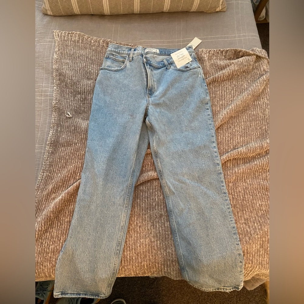 Abercrombie and fitch 90s straight cross over jeans